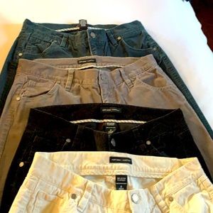 Lot of 4 skinny corduroy pants
